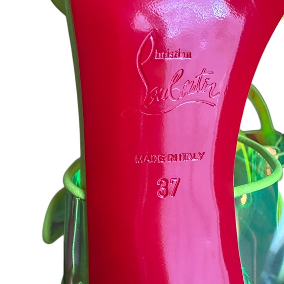 Christian Louboutin Loubi Duniss Holographic heels 100mm RETAIL 1,095 - Picture 12 of 12